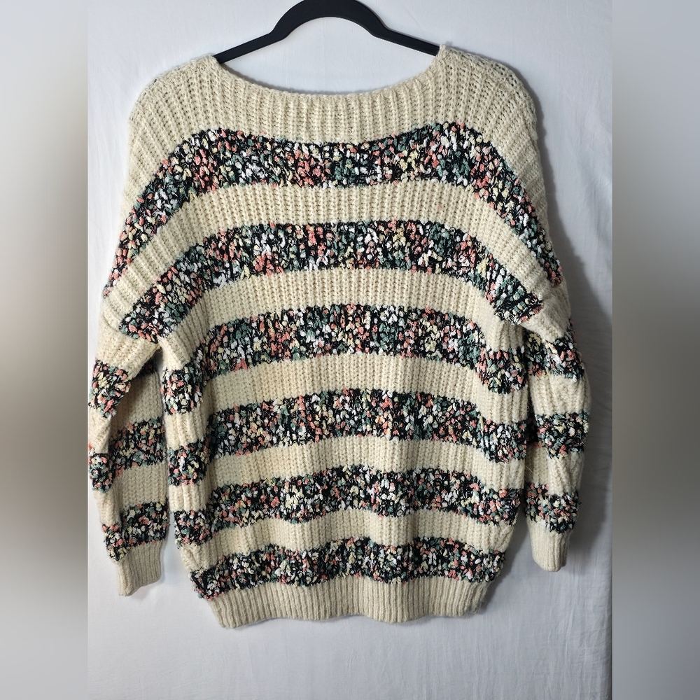 Anthropologie La Fee Verte Confetti Striped Sweater Boho Cottagecore Knit Small - Picture 3 of 12